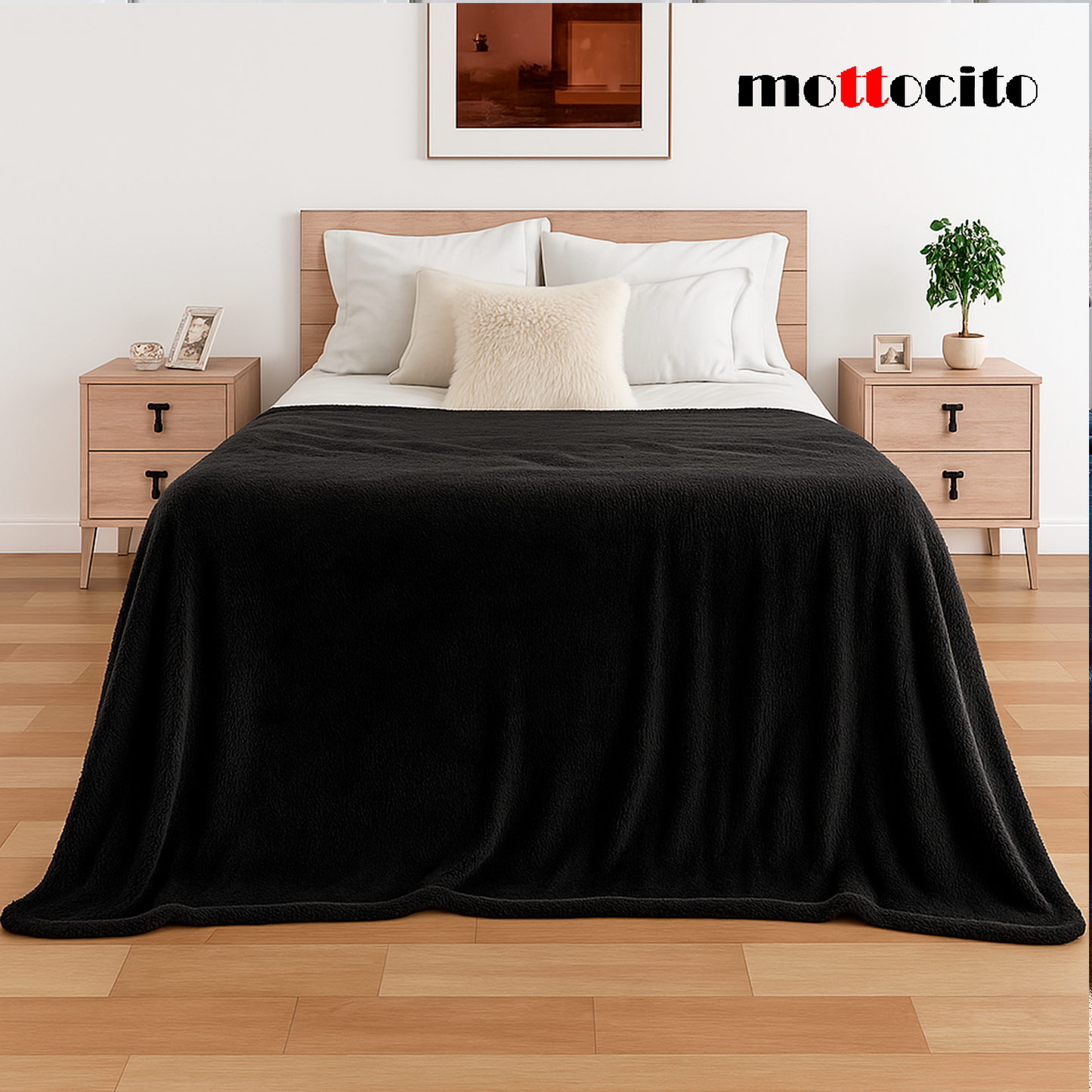 Cobija Queen Todos Los Colores 170cm x 220cm Piel de Conejo