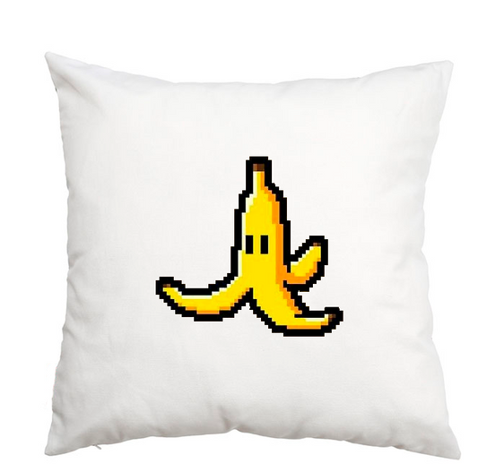 Cojín, Almohada con estampado personalizado, decorativo para sofá, Banana de Super Mario pago contrareembolso