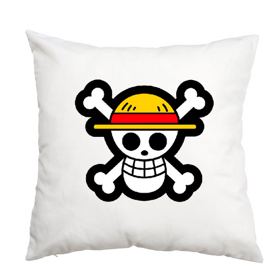 Cojín, Almohada con estampado personalizado, decorativo para sofá, Calavera One Piece, pago contrareembolso