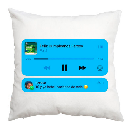 Cojín, Almohada con estampado personalizado, decorativo para sofá, Ferxxo Feid Feliz Cumpleaños, pago contrareembolso