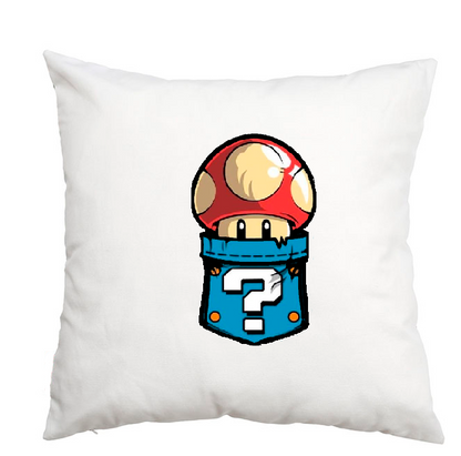 Cojín, Almohada con estampado personalizado, decorativo para sofá, Hongo Super Mario pago contrareembolso