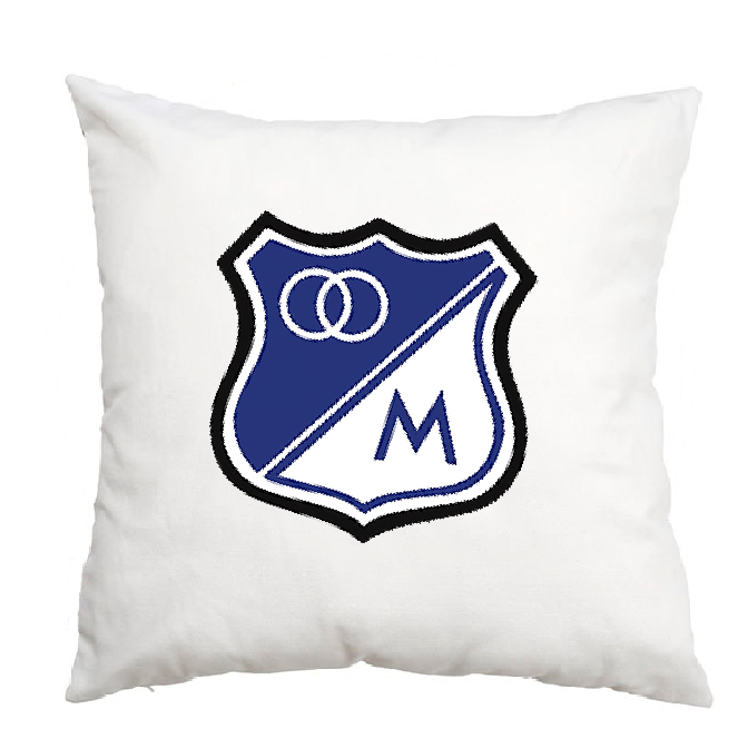 Cojín, Almohada con estampado personalizado, decorativo para sofá, Futbol Millonarios pago contrareembolso