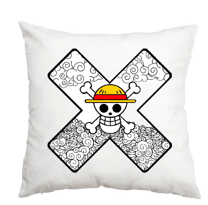 Cojín, Almohada con estampado personalizado, decorativo para sofá, Símbolo One Piece, pago contrareembolso