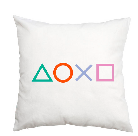 Cojín, Almohada con estampado personalizado, decorativo para sofá, Símbolos de Play Station, pago contrareembolso