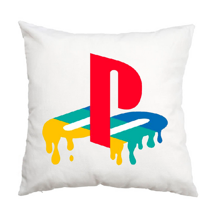 Cojín, Almohada con estampado personalizado, decorativo para sofá, Play Station Derretido, pago contrareembolso