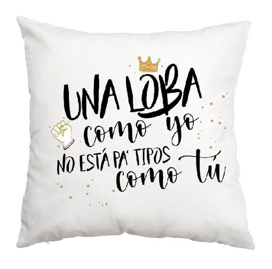 Cojín, almohada con estampado personalizado, decorativo para sofá, cantante Shakira frase pago contrareembolso