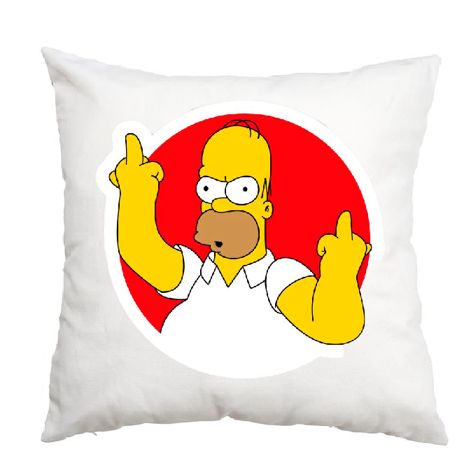 Cojín, Almohada con estampado personalizado, decorativo para sofá, Homero Grosero, pago contrareembolso